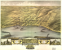 Bird's Eye View of Stillwater 1870