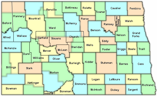 North Dakota Counties In 1888 Ndgenweb Project 0469