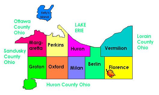 Map showing location of Erie County Ohio