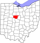 map of Ohio.