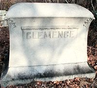 Front of Clemence monument
