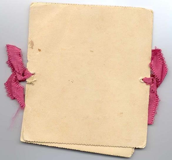 1897 Charleston High School Graduation Programme Front Cover tied in pink ribbon