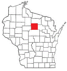 Wisconsin map highlighting Lincoln county